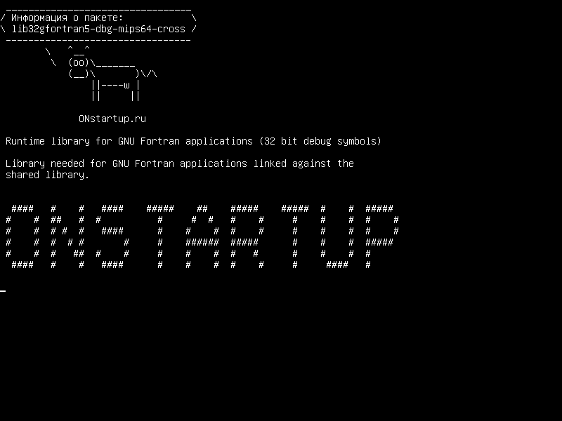 lib32gfortran5-dbg-mips64-cross — Библиотека времени выполнения для приложений GNU Fortran (32-разрядные отладочные символы)