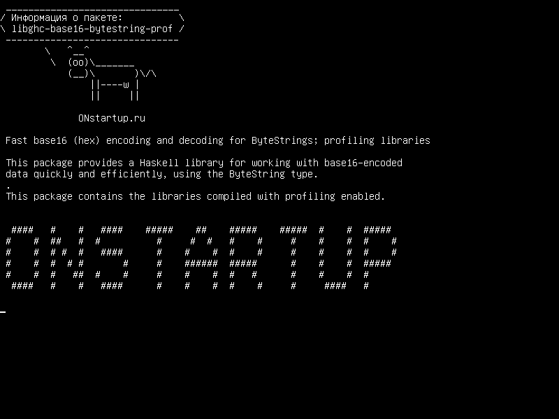 libghc-base16-bytestring-prof — Быстрая кодировка и декодирование base16 (hex) для ByteStrings; профилирующие библиотеки