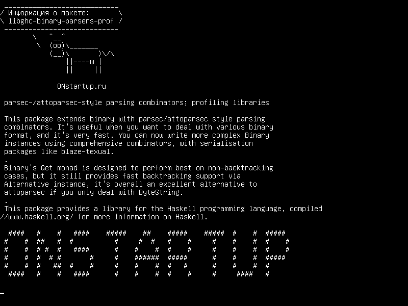 libghc-binary-parsers-prof — Компиляторы синтаксического анализа parsec-/attoparsec; профилирующие библиотеки