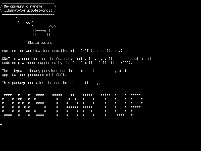 libgnat-5-mips64el-cross — runtime для приложений, скомпилированных с GNAT (разделяемая библиотека)