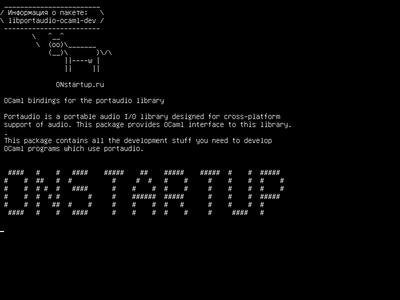 libportaudio-ocaml-dev — Привязки OCaml для библиотеки portaudio