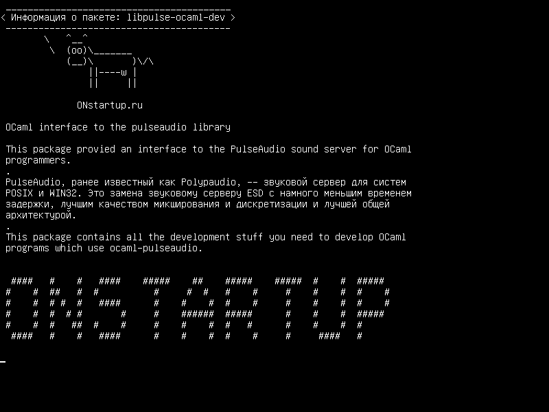 libpulse-ocaml-dev — Интерфейс OCaml для библиотеки pulseaudio