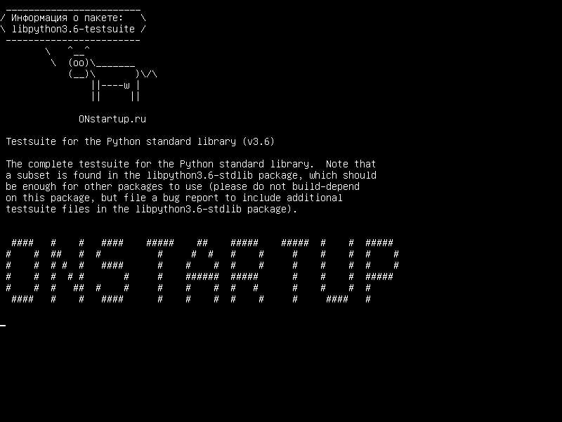 libpython3.6-testsuite — Testsuite для стандартной библиотеки Python (v3.6)