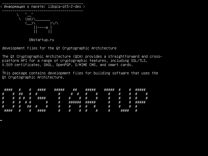 libqca-qt5-2-dev — файлы разработки для криптографической архитектуры Qt