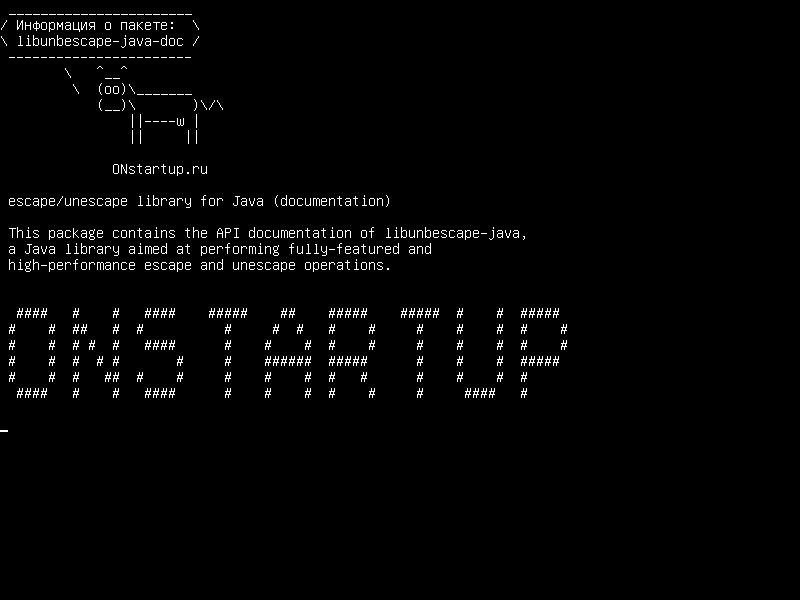 libunbescape-java-doc — библиотека escape / unescape для Java (документация)