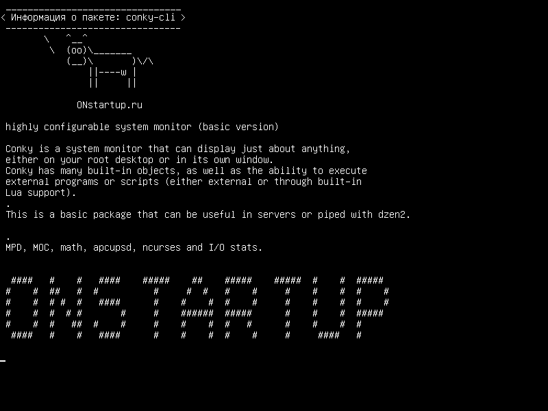 conky-cli — высоко настраиваемый системный монитор (базовая версия)