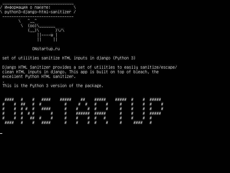 python3-django-html-sanitizer — набор утилит санирует входы HTML в django (Python 3)