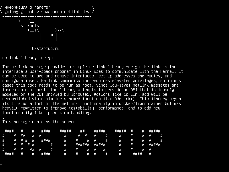 golang-github-vishvananda-netlink-dev — netlink библиотека для go