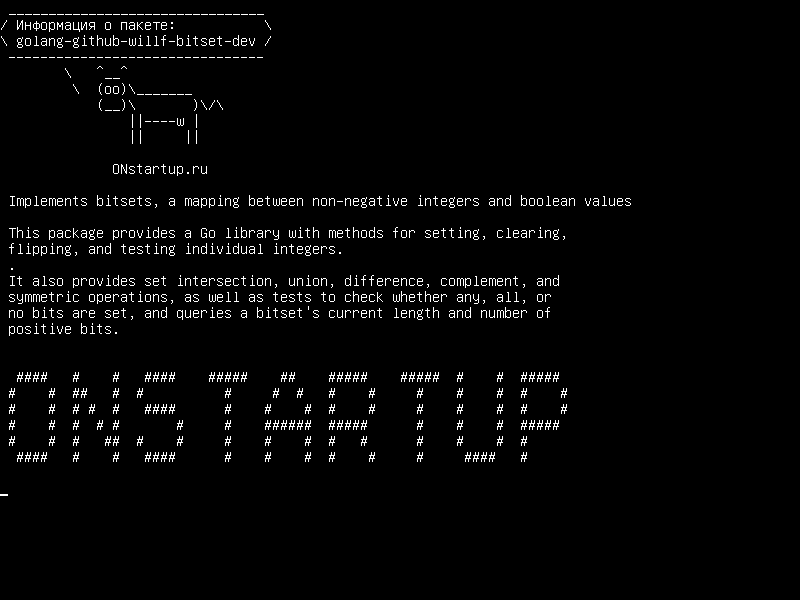golang-github-willf-bitset-dev — Осуществляет биты, отображение между целыми неотрицательными значениями и логическими значениями