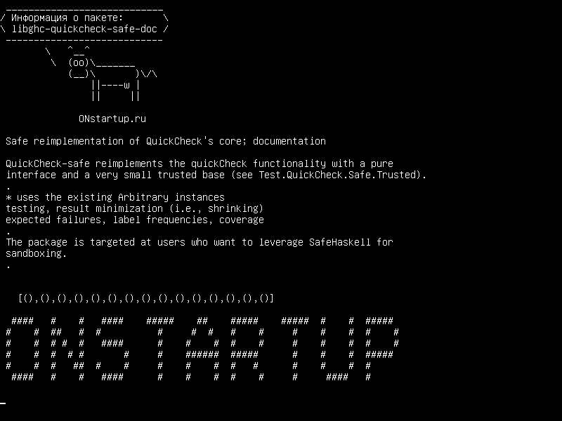 libghc-quickcheck-safe-doc — Безопасная повторная реализация ядра QuickCheck; документация