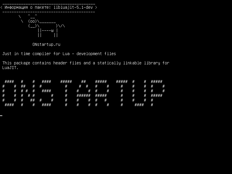 libluajit-5.1-dev — Как раз вовремя компилятор для Lua - файлы разработки