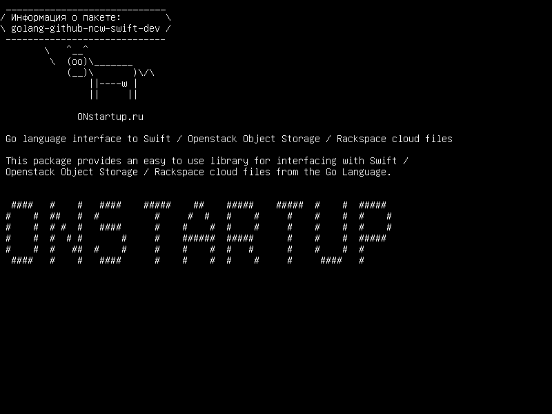 golang-github-ncw-swift-dev — Перейти к языковым интерфейсам для файлов Swift / Openstack Storage Storage / Rackspace