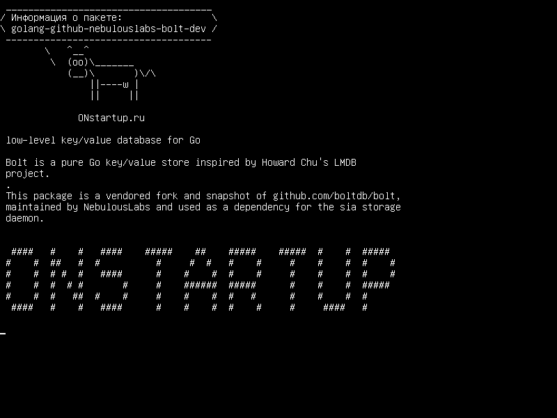 golang-github-nebulouslabs-bolt-dev — низкоуровневая база данных ключ / значение для Go