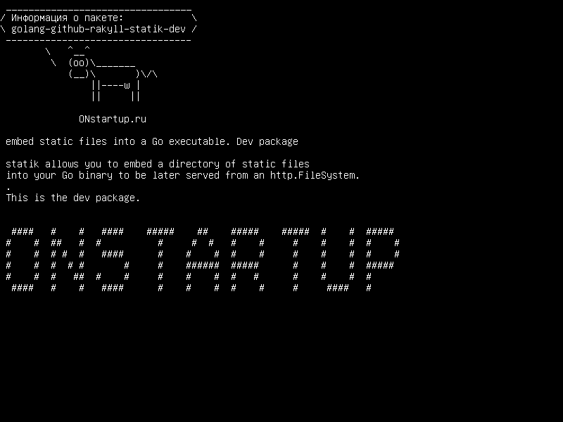 golang-github-rakyll-statik-dev — вставлять статические файлы в исполняемый файл Go. Пакет Dev