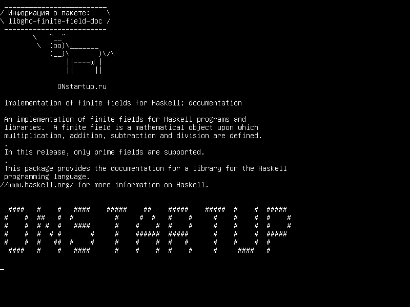 libghc-finite-field-doc — реализация конечных полей для Haskell; документация