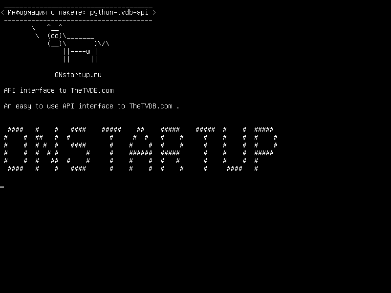 python-tvdb-api — Интерфейс API для TheTVDB.com