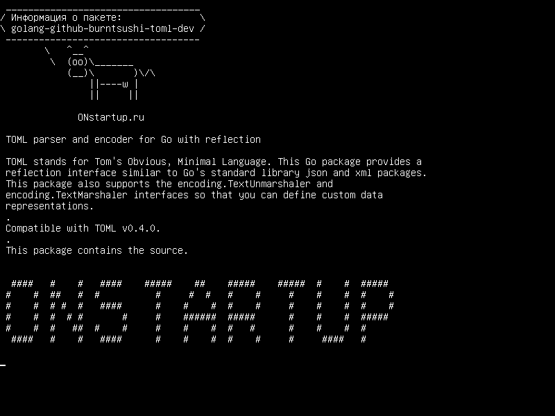 golang-github-burntsushi-toml-dev — Парсер и кодер TOML для Go с отражением