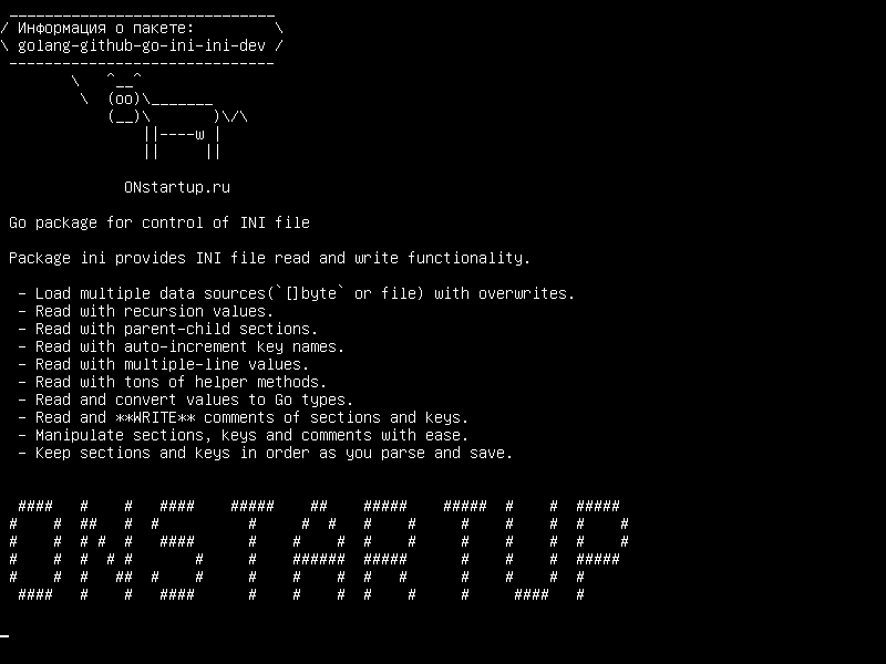 golang-github-go-ini-ini-dev — Go для управления INI-файлом