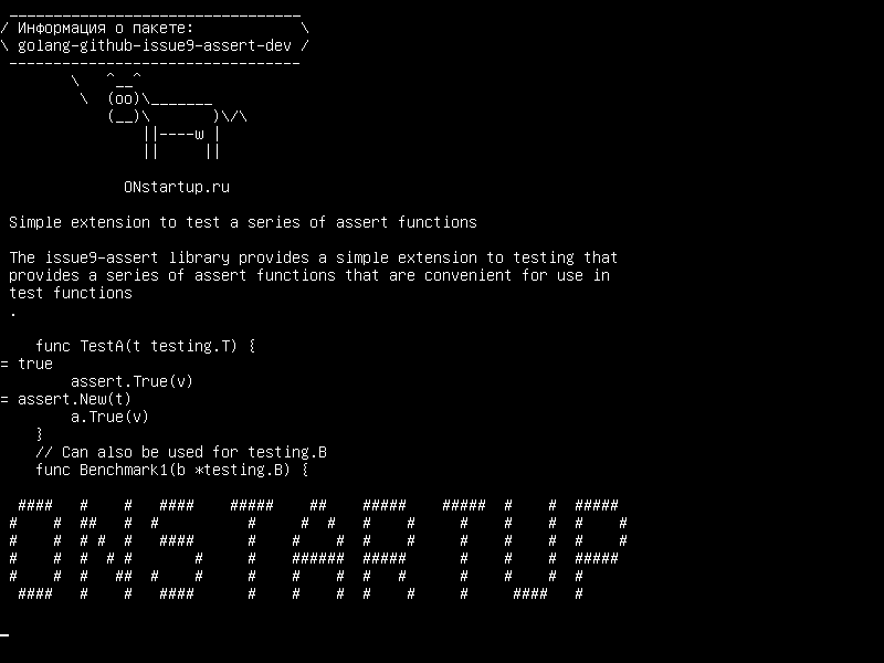 golang-github-issue9-assert-dev — Простое расширение для проверки ряда функций assert