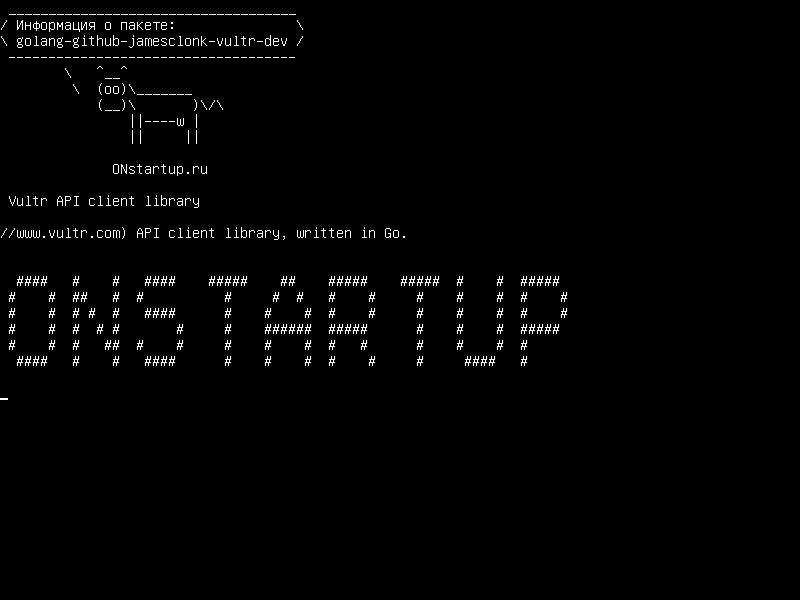 golang-github-jamesclonk-vultr-dev — Клиентская библиотека Vultr API
