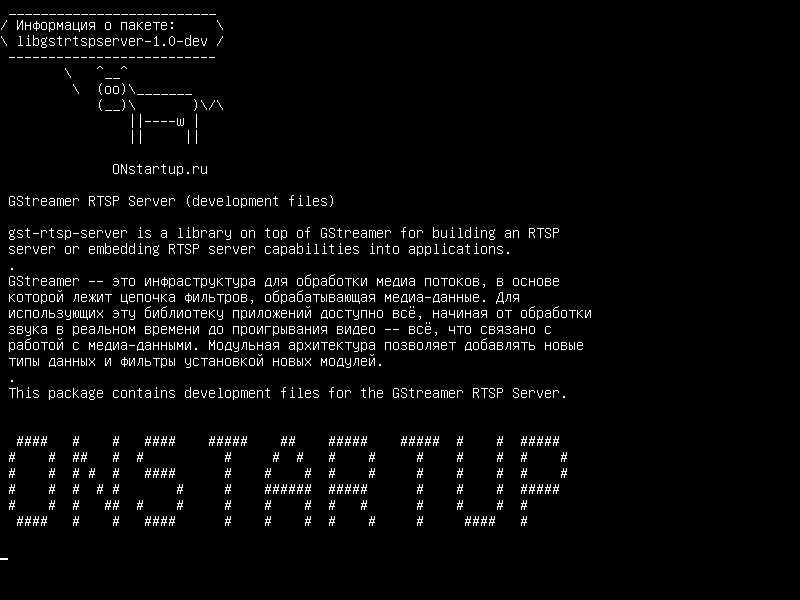 libgstrtspserver-1.0-dev — Сервер GStreamer RTSP (файлы разработки)