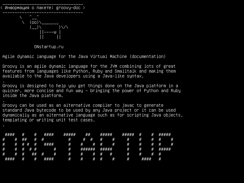 groovy-doc — Гибкий динамический язык для виртуальной машины Java (документация)