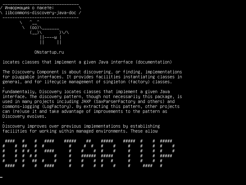libcommons-discovery-java-doc — находит классы, реализующие данный Java-интерфейс (документацию)