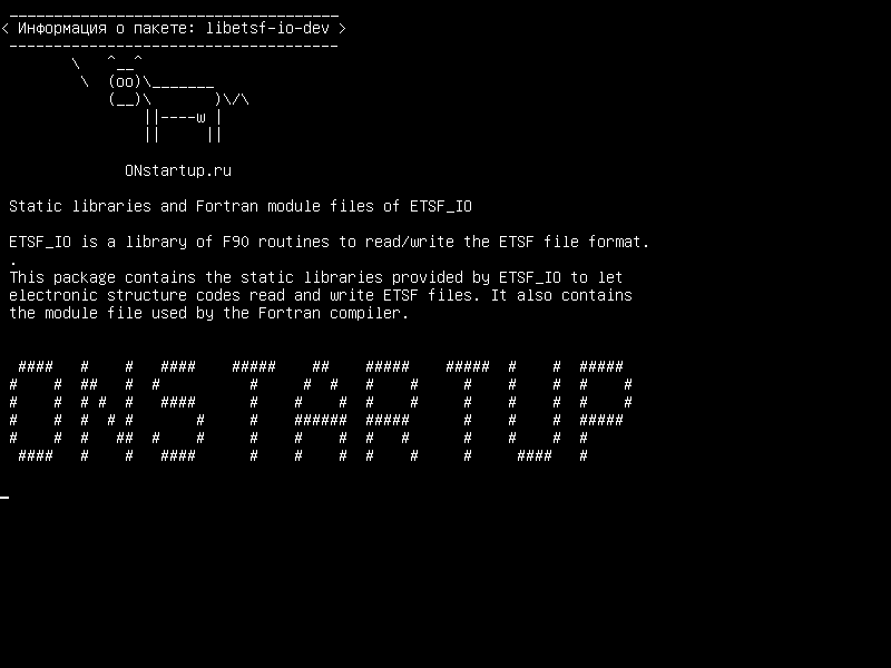 libetsf-io-dev — Статические библиотеки и файлы модулей Fortran ETSF_IO