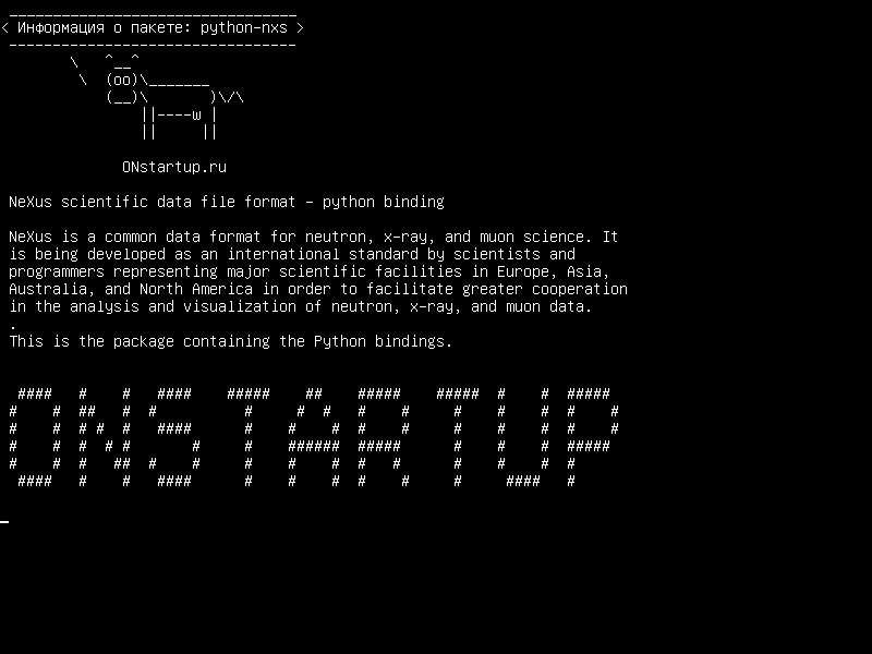 python-nxs — Формат файла научных данных NeXus - привязка к python