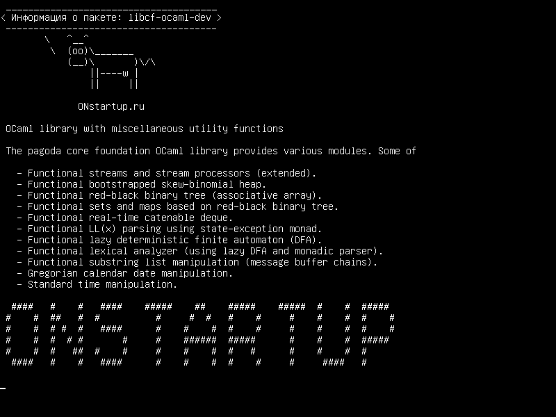libcf-ocaml-dev — Библиотека OCaml с различными функциями полезности
