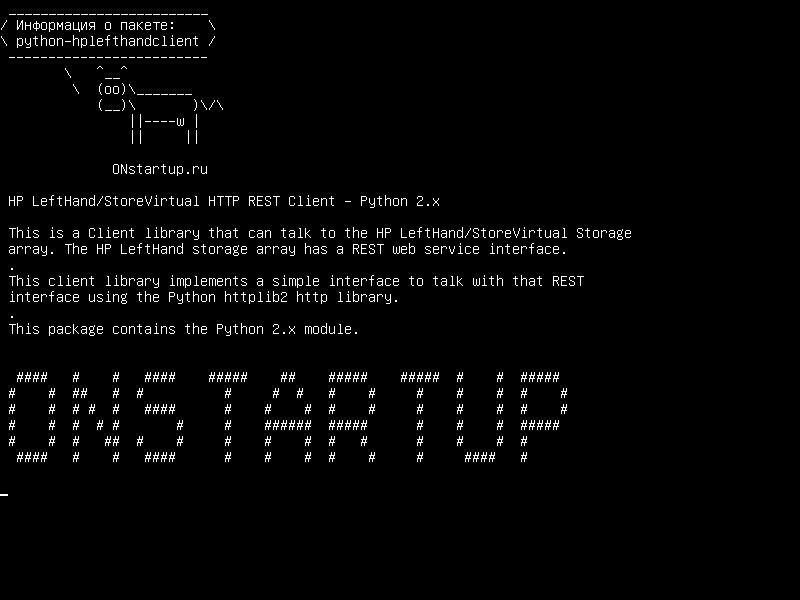 python-hplefthandclient — Клиент HP LeftHand/StoreVirtual HTTP REST - Python 2.x