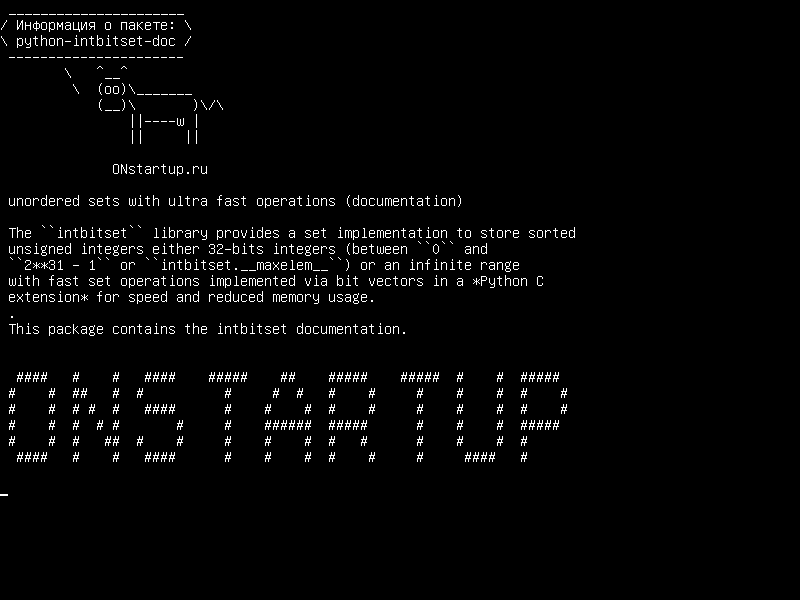 python-intbitset-doc — неупорядоченные наборы с ультрабыстрыми операциями (документация)
