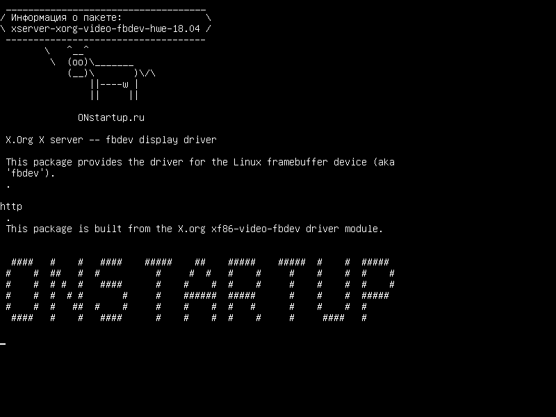 xserver-xorg-video-fbdev-hwe-18.04 — X.Org X сервер - драйвер дисплея fbdev